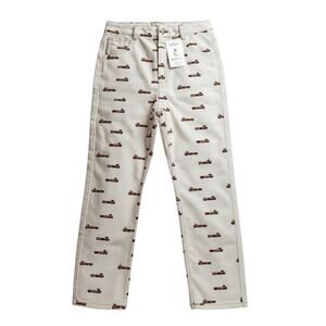 Fin & Vince Vintage Trains Corduroy Jeans • Size 10–11Y • NWT • Made in Portugal